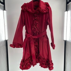 Samuel Dong Coat/Dress Red Large